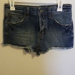 Free People dark wash cutoff jean shorts size 25, NWOT